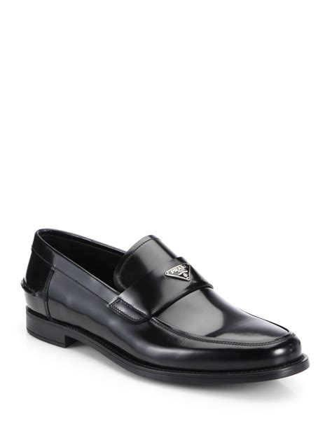 prada black loafers men's|clearance Prada loafers.